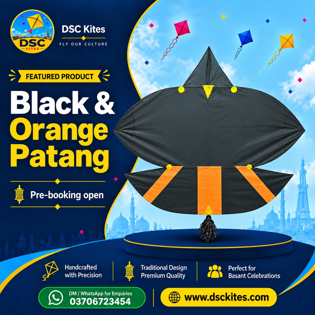 Black & Orange Patang